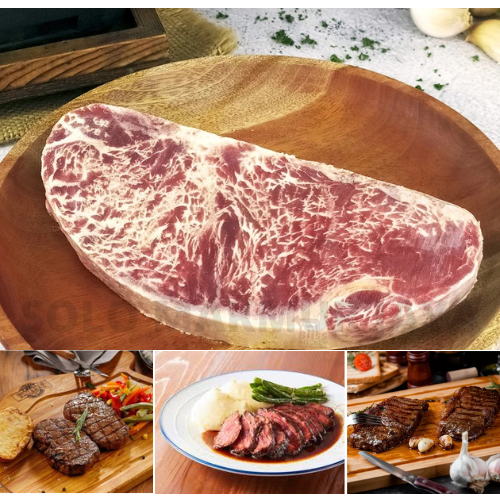 Sirloin Kazoku Meltik Beef Steak / Striploin Beef Meltik Steak 200gr Black Angus Daging Angus Import