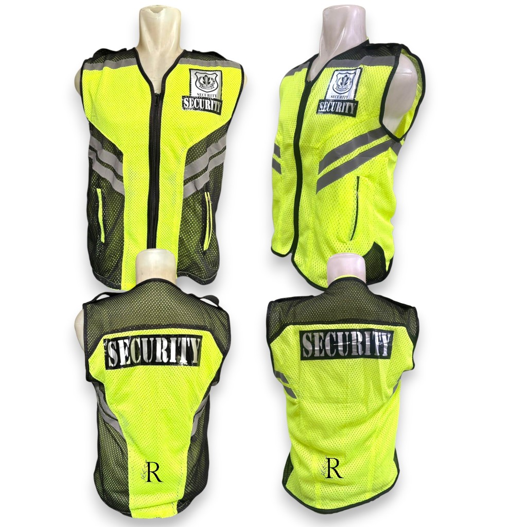 Rompi Jaring Security Lis Hitam - Rompi Jaring Satpam - Rompi Satpam Terbaru