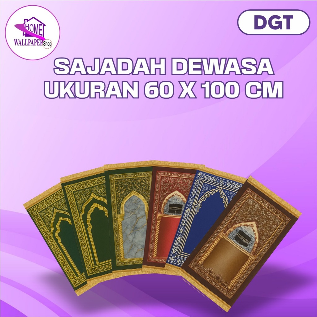 Sajadah Tebal Perlengkapan Sholat Sajadah Dewasa Murah Ukuran 60 x 110 cm