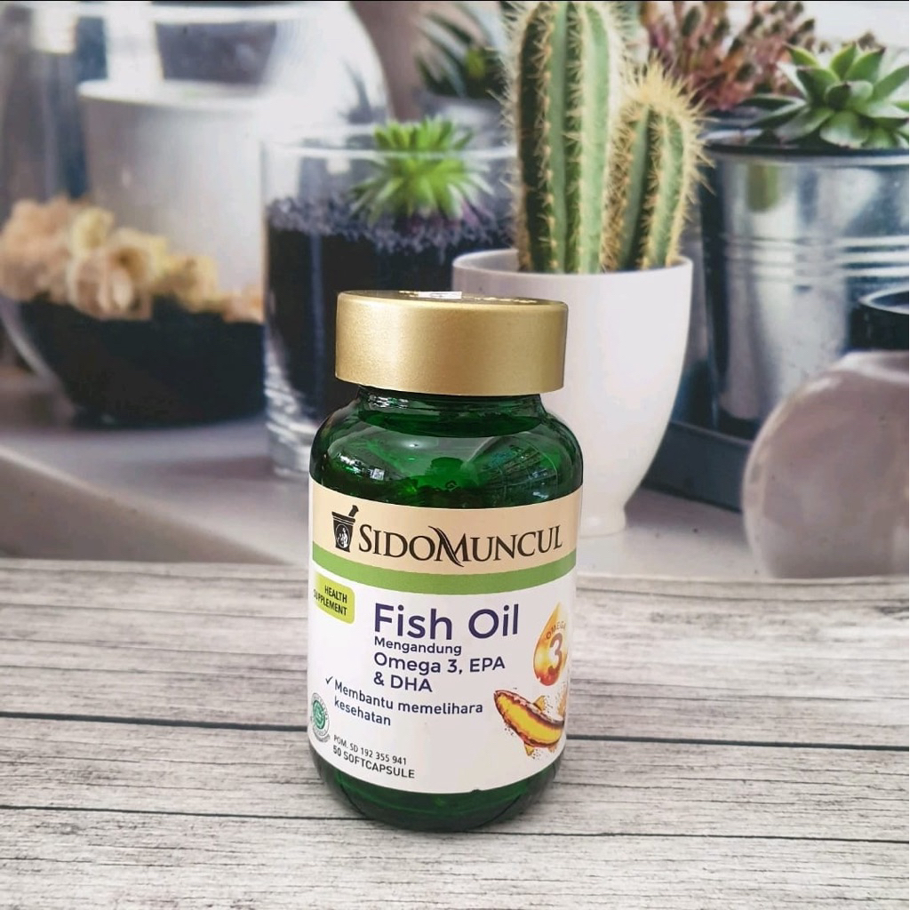 Sidomuncul Fish Oil Omega3 EPA DHA (HALAL) Per Btl isi 50 Softcapsul