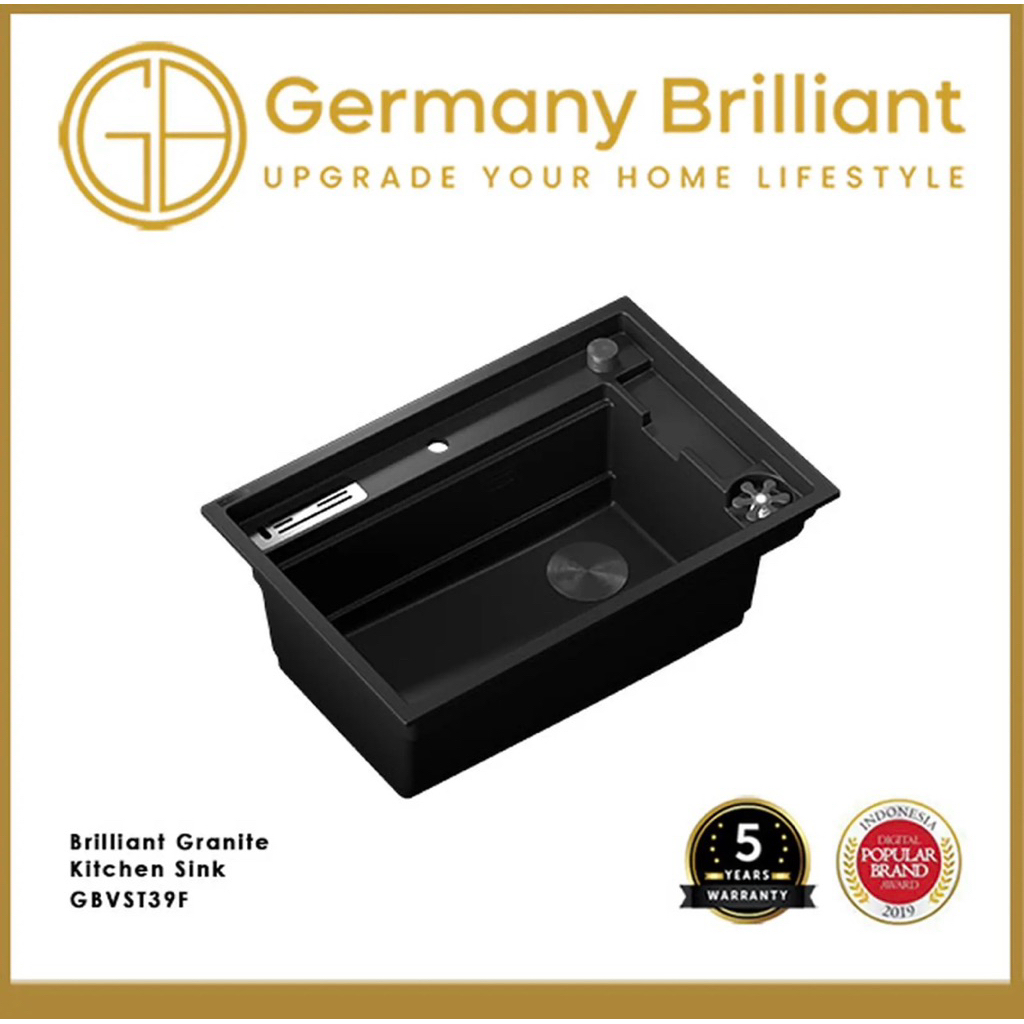 Germany Brilliant Bak Cuci Piring Kitchen Sink GBVST39F