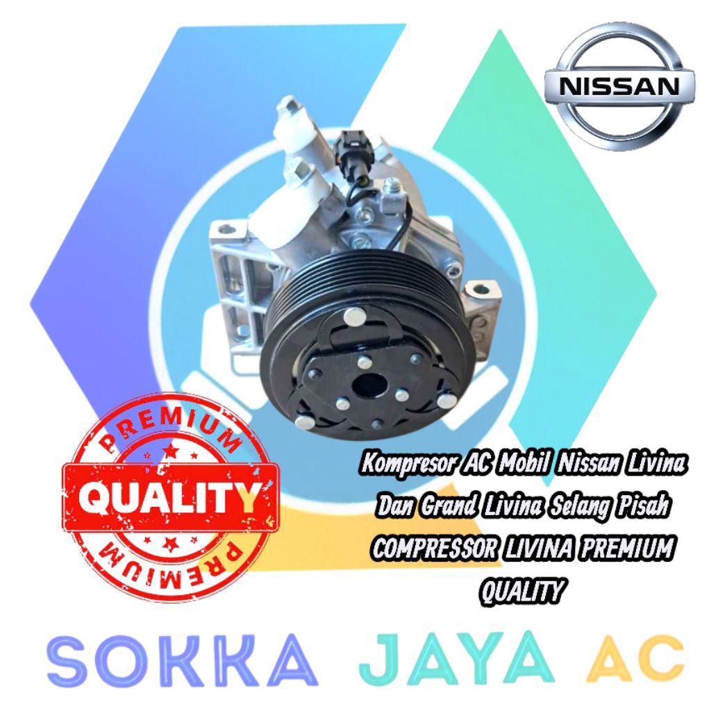 Kompresor AC Mobil Nissan Livina Dan Grand Livina Selang Pisah COMPRESSOR LIVINA PREMIUM QUALITY