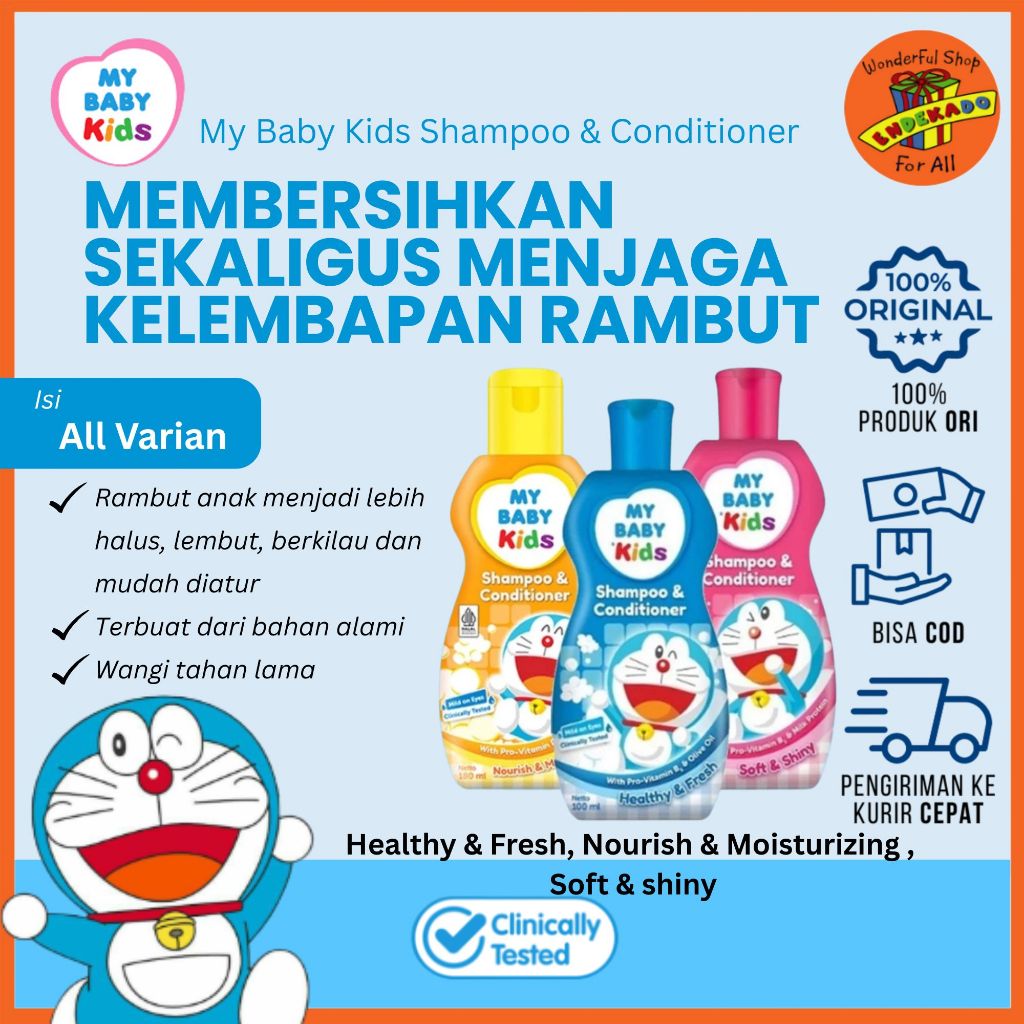 MY BABY KIDS Shampoo & Conditioner 180ml - Sampo Anak