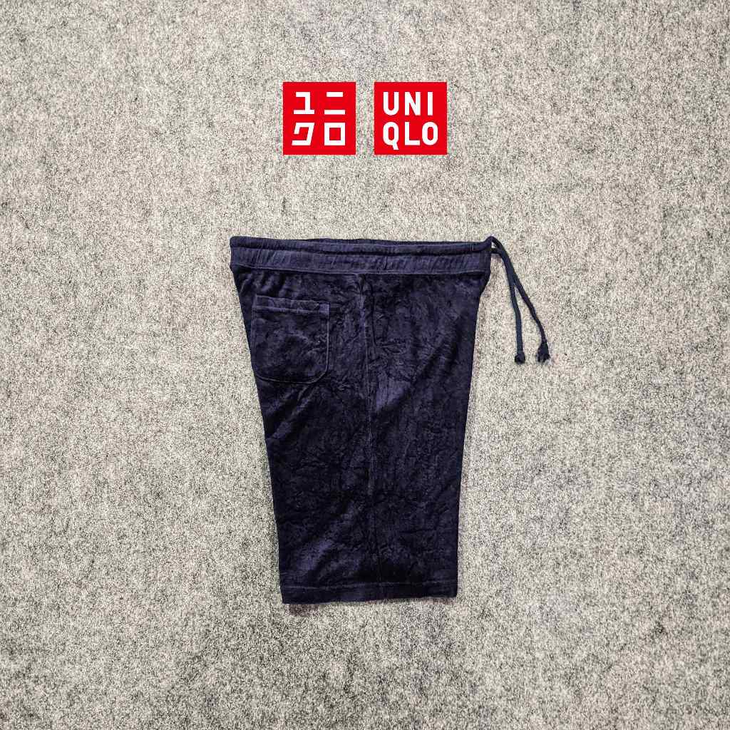 Uniqlo Velvet Relax Pants Size 25-30 Celana Pendek Pria Dewasa Second Bekas Original - K94