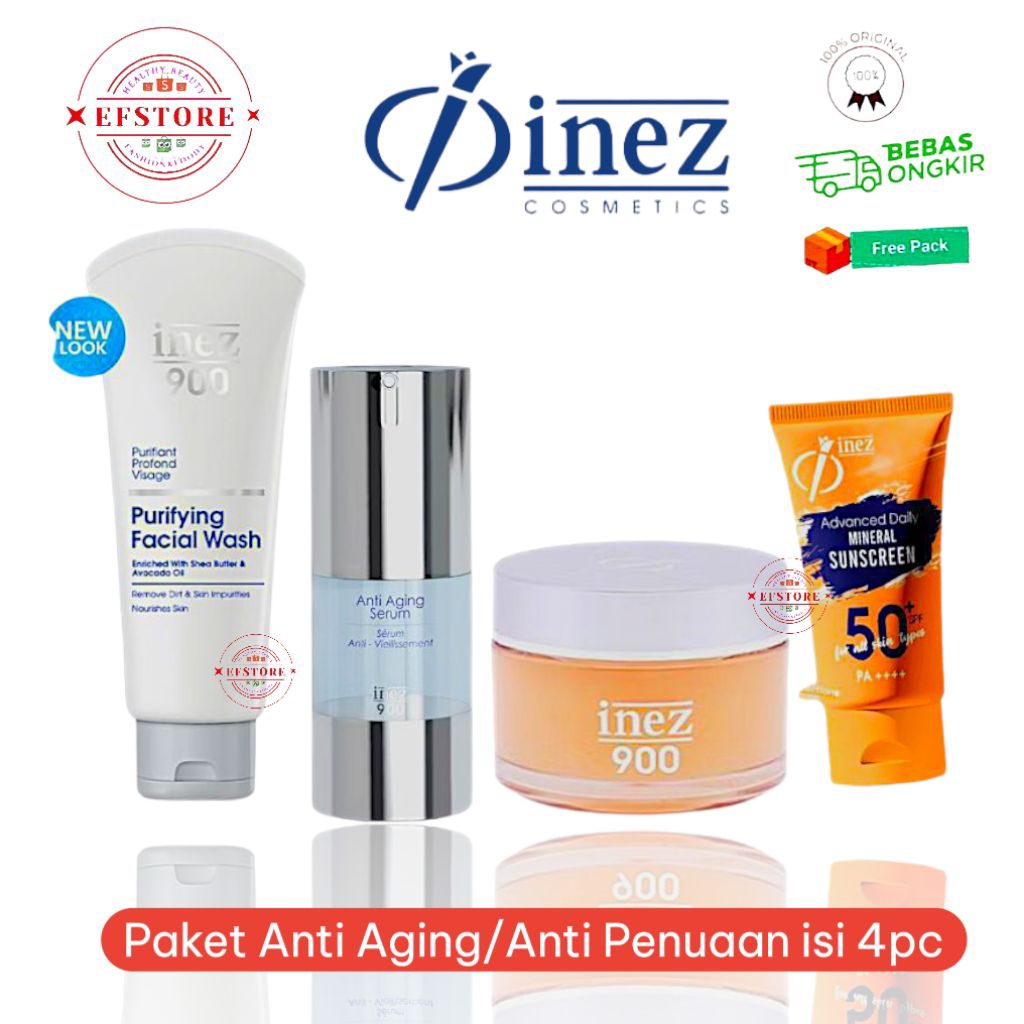 INEZ Paket Anti Penuaan Perawatan Flek Hitam isi 4pc