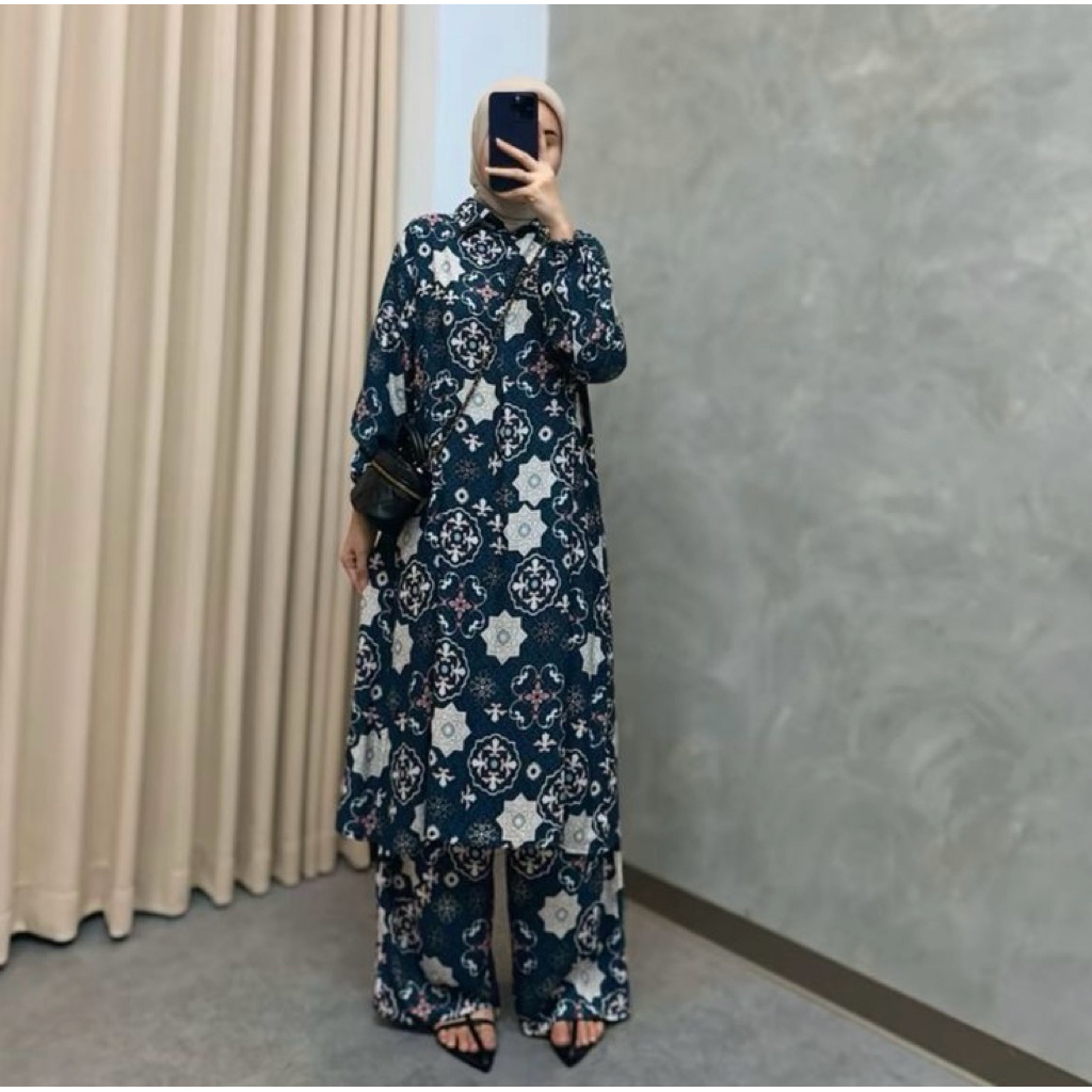 Setelan Rayon Tunik Jumbo