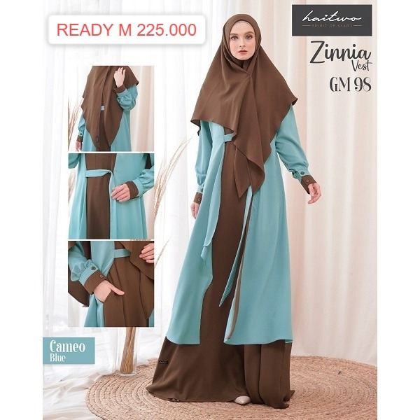 HAITWO GAMIS DEWASA SET HIJAB GM 98 WARNA CAMOE BLUE