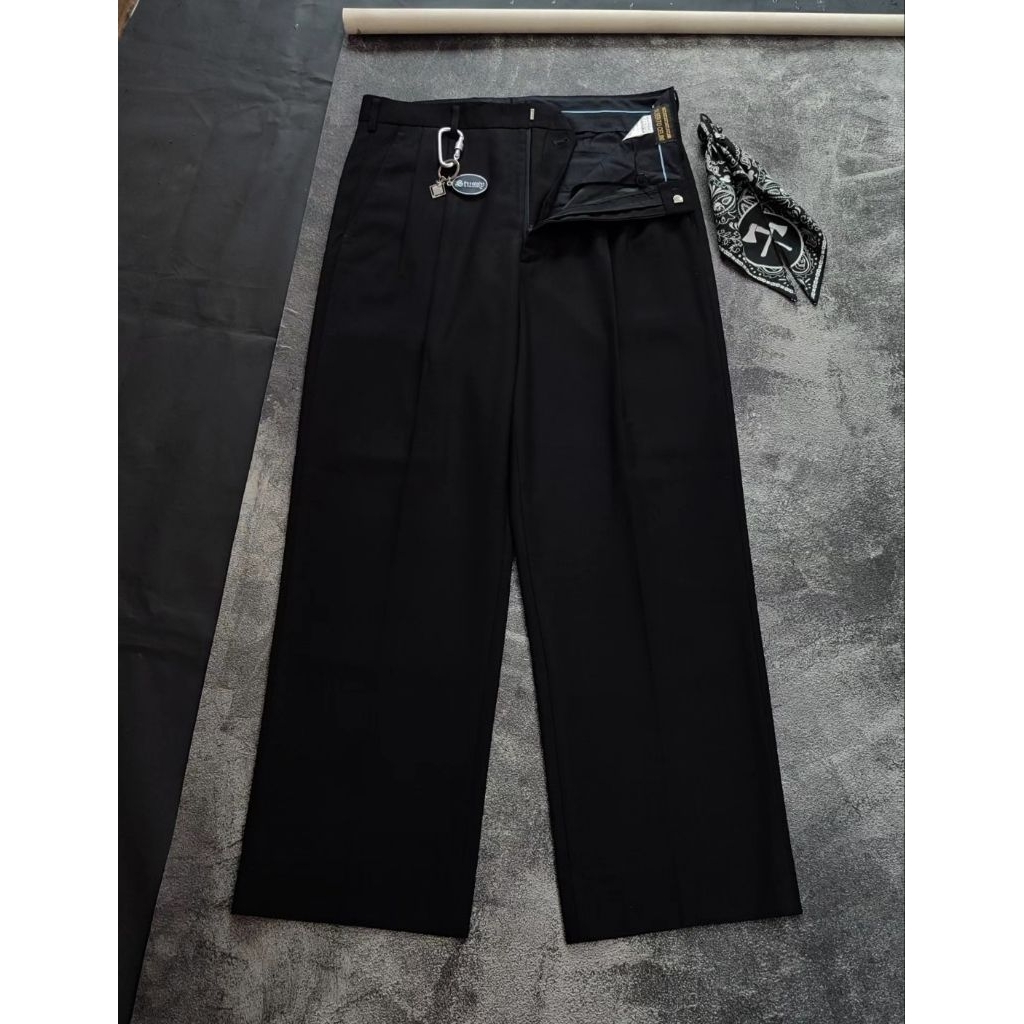 Alberto Celini Italy Heavy Cotton Trousers Pant Black