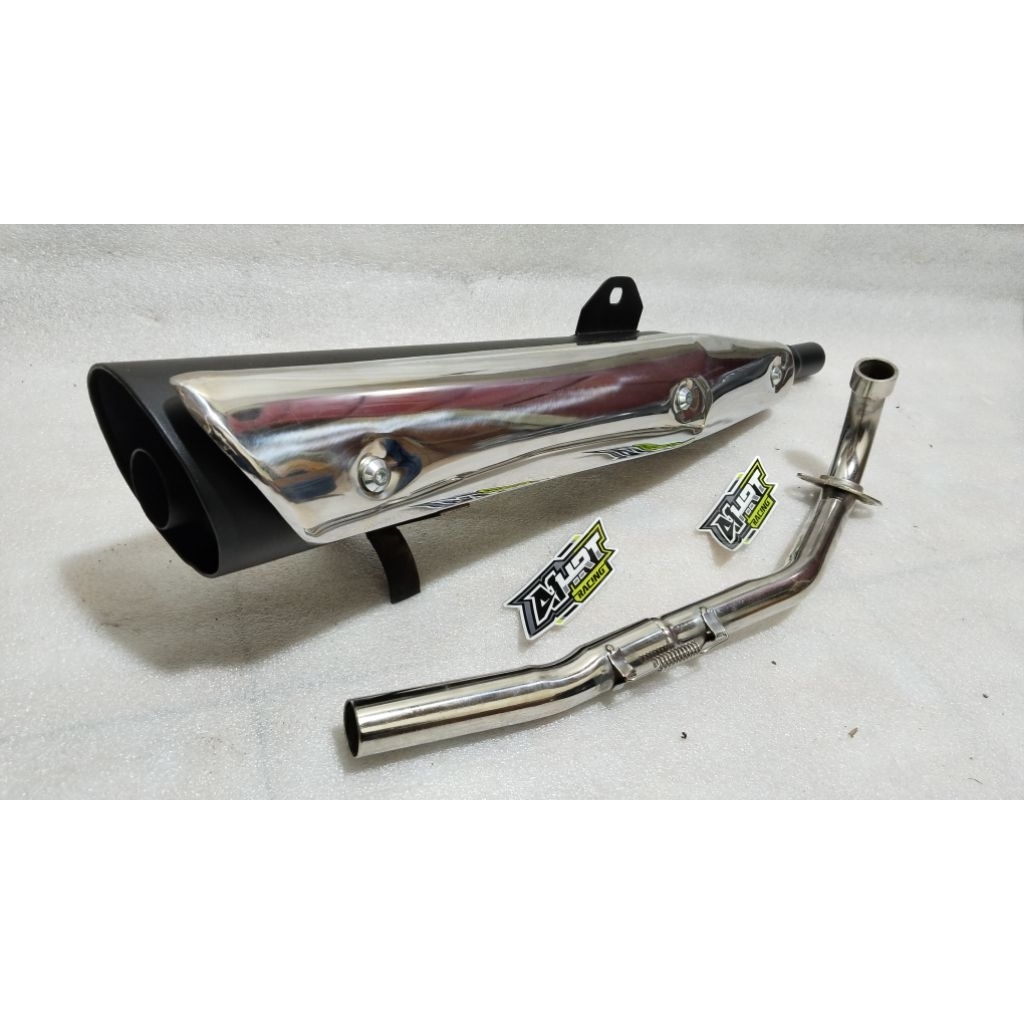 Knalpot standar Racing tsukigi model karisma astrea supra revo kirana suara bas Ulem
