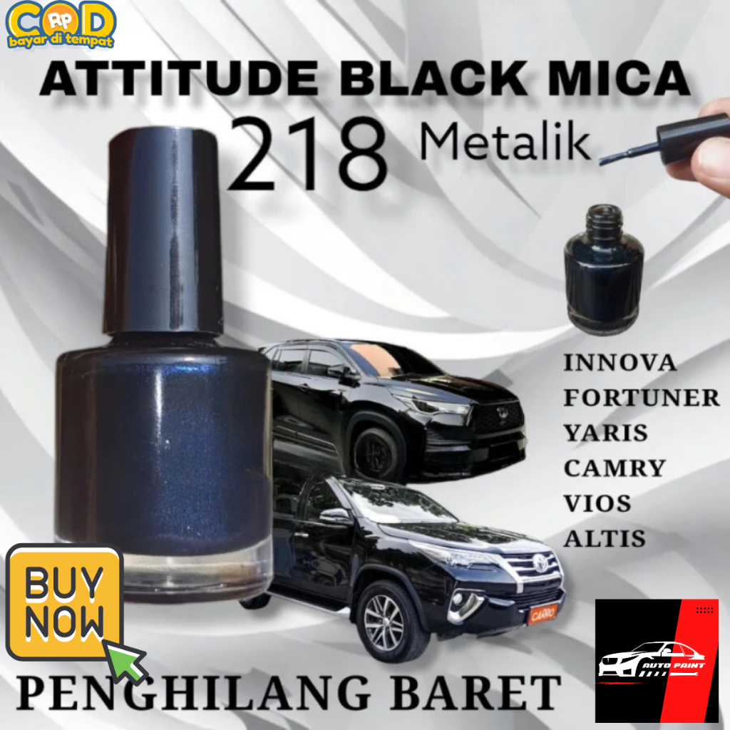 Cat Attitude Black Mica Metalik Pengilang Lecet Mobil Toyota