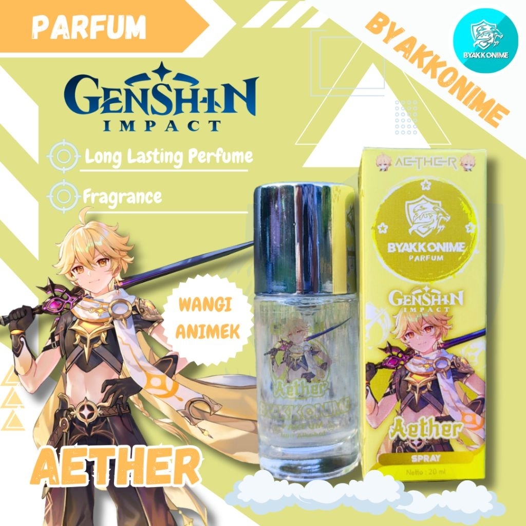 GENSHIN IMPACT PARFUM (20ml) - Perfume Aether Genshin Impact | BYAKKONIME PARFUMERY
