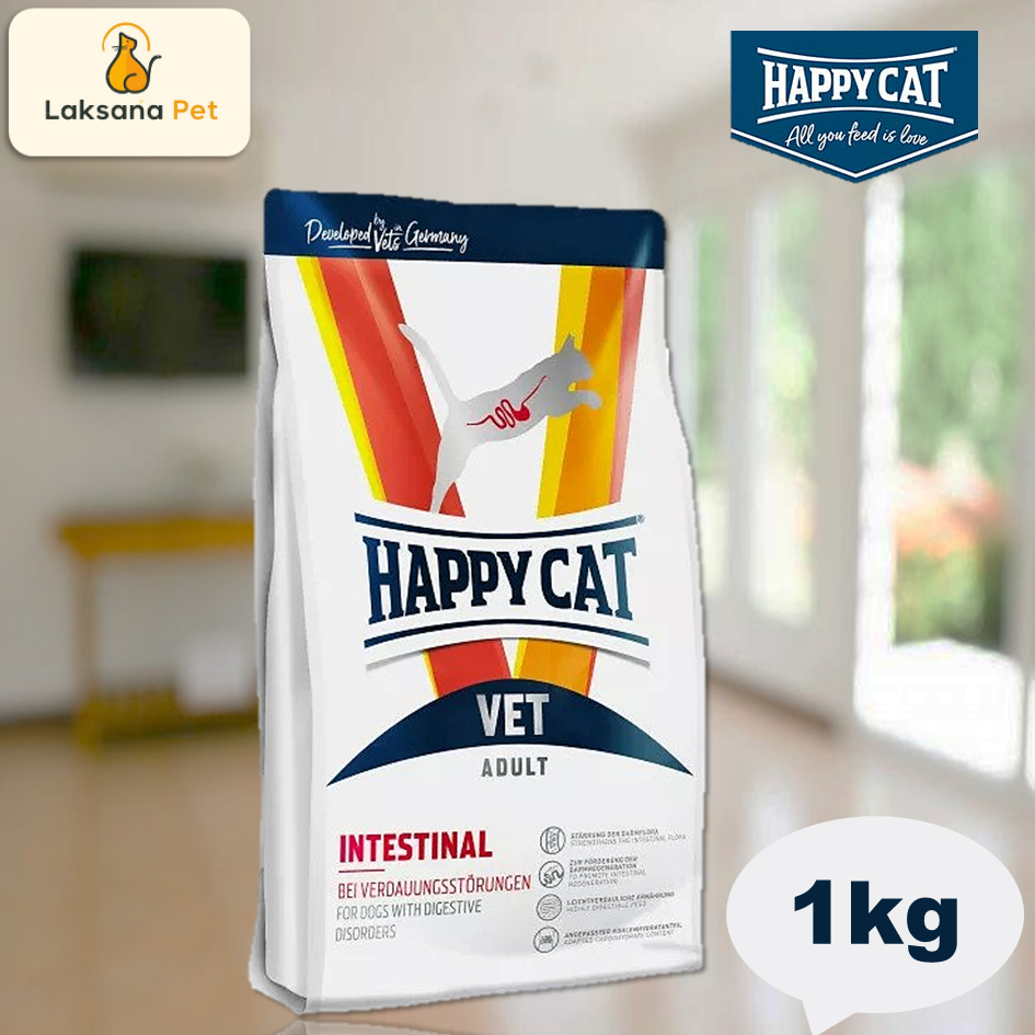 HAPPY CAT VET INTESTINAL KEMASAN 1 KG | MAKANAN KUCING HAPPY CAT INTESTINAL