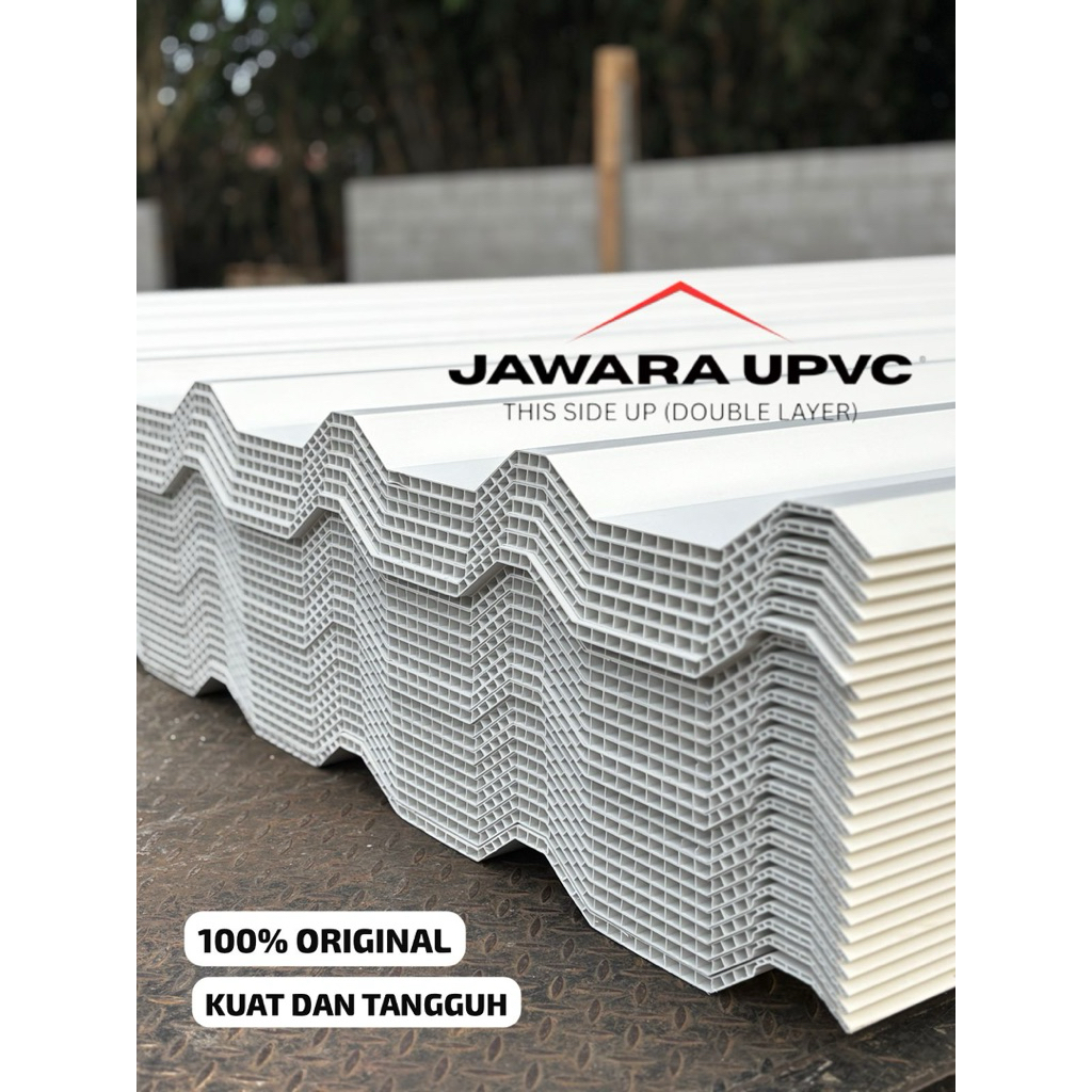 Atap UPVC Double Layer Jawara / Alderon Dobel Layer / Jawara Upvc Tebal 10 MM