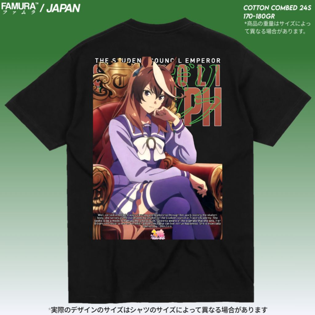 FAMURA T-Shirt / Kaos Anime Baju Symboli Rudolf Uma Musume Pretty Derby