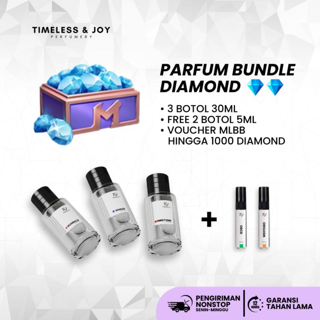 Timeless & Joy - Bundle Parfum EDP 1 Box isi 3 + 2 + Free Diamond MLBB