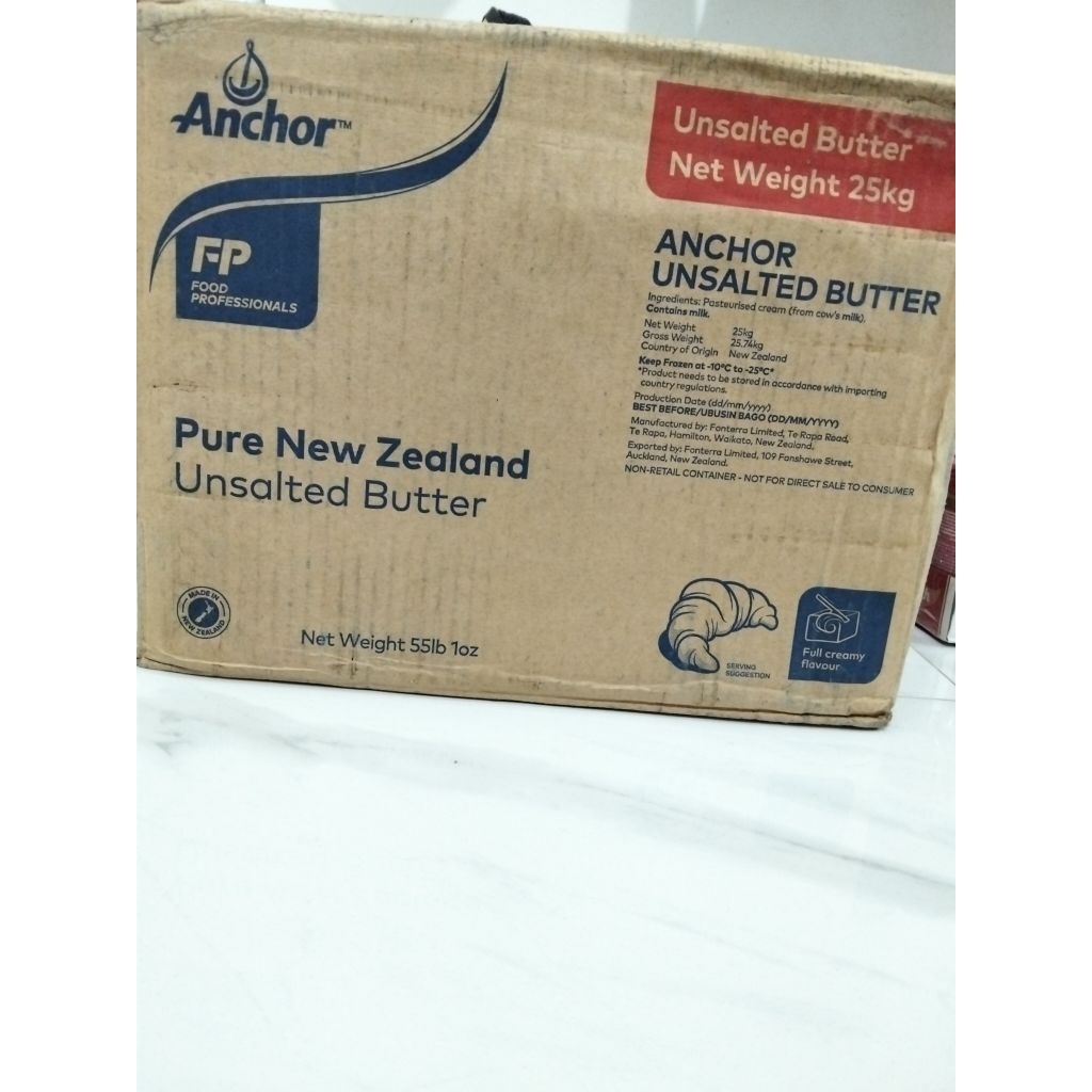 Butter Anchor Unsalted 25kg Murah