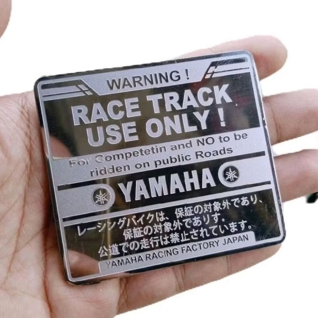 Emblem Warning Mio STAINLESS timbul mio sporty mio smile mio soul emblem dek dasboard mio