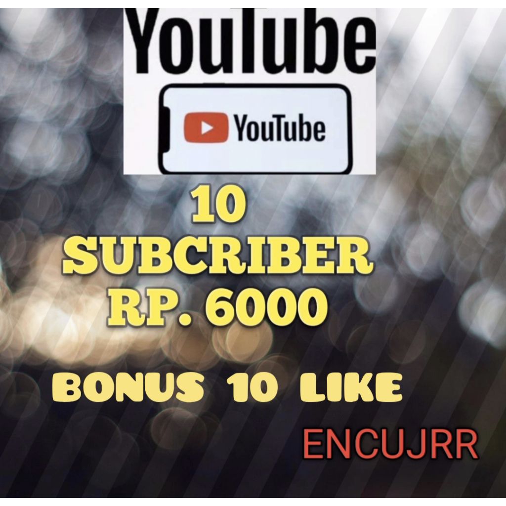 JASA 10 SUBCRIBER + BONUS 10 LIKE YOUTUBE PERMANEN ECER