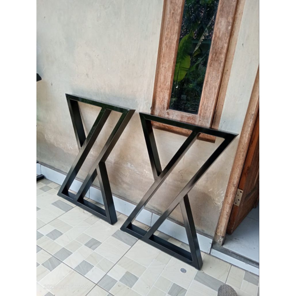 kaki meja besi holo 3x6