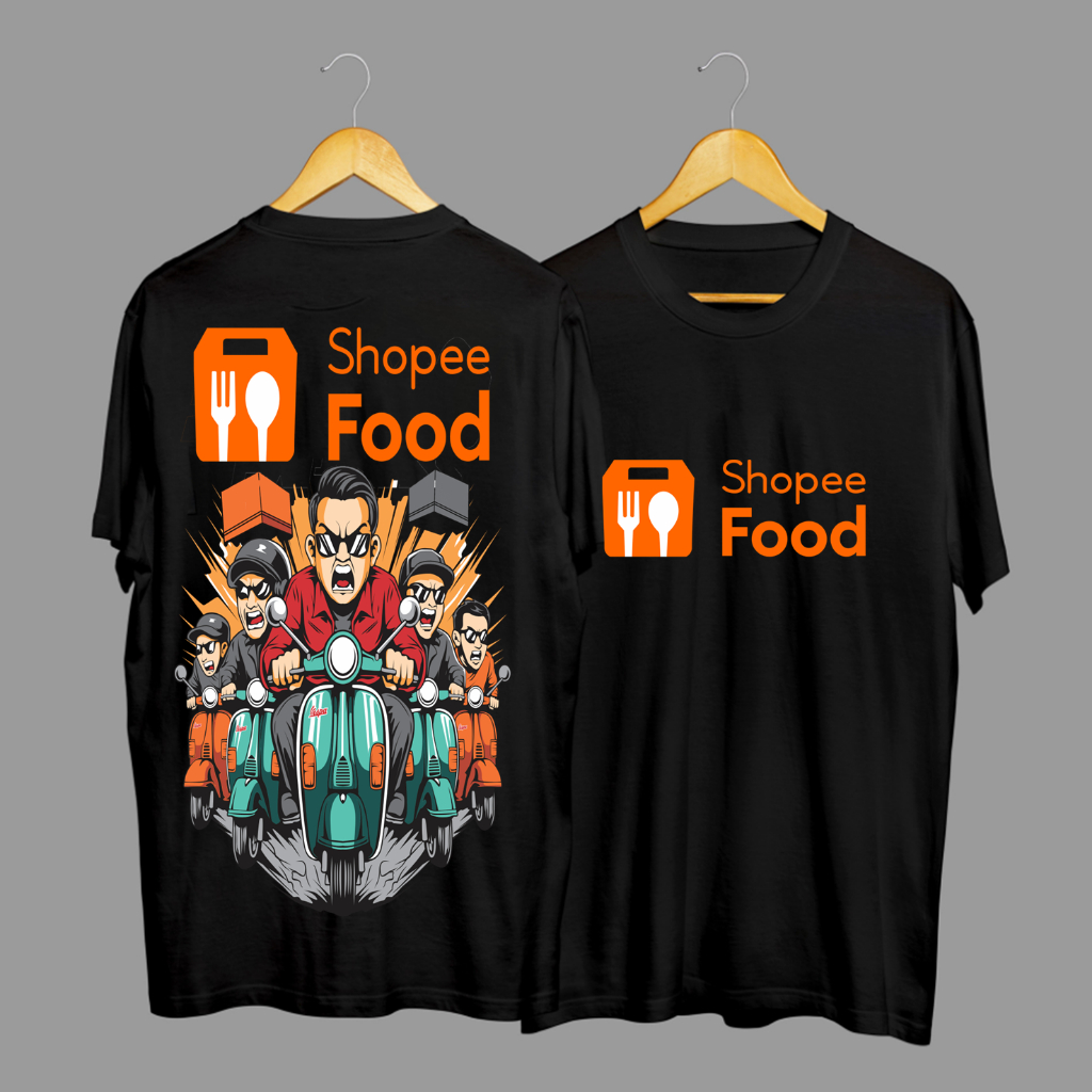 Kaos Tshirt Baju Distro SHOPEE FOOD Vespa Paket Semangat COD Premium Terbaru