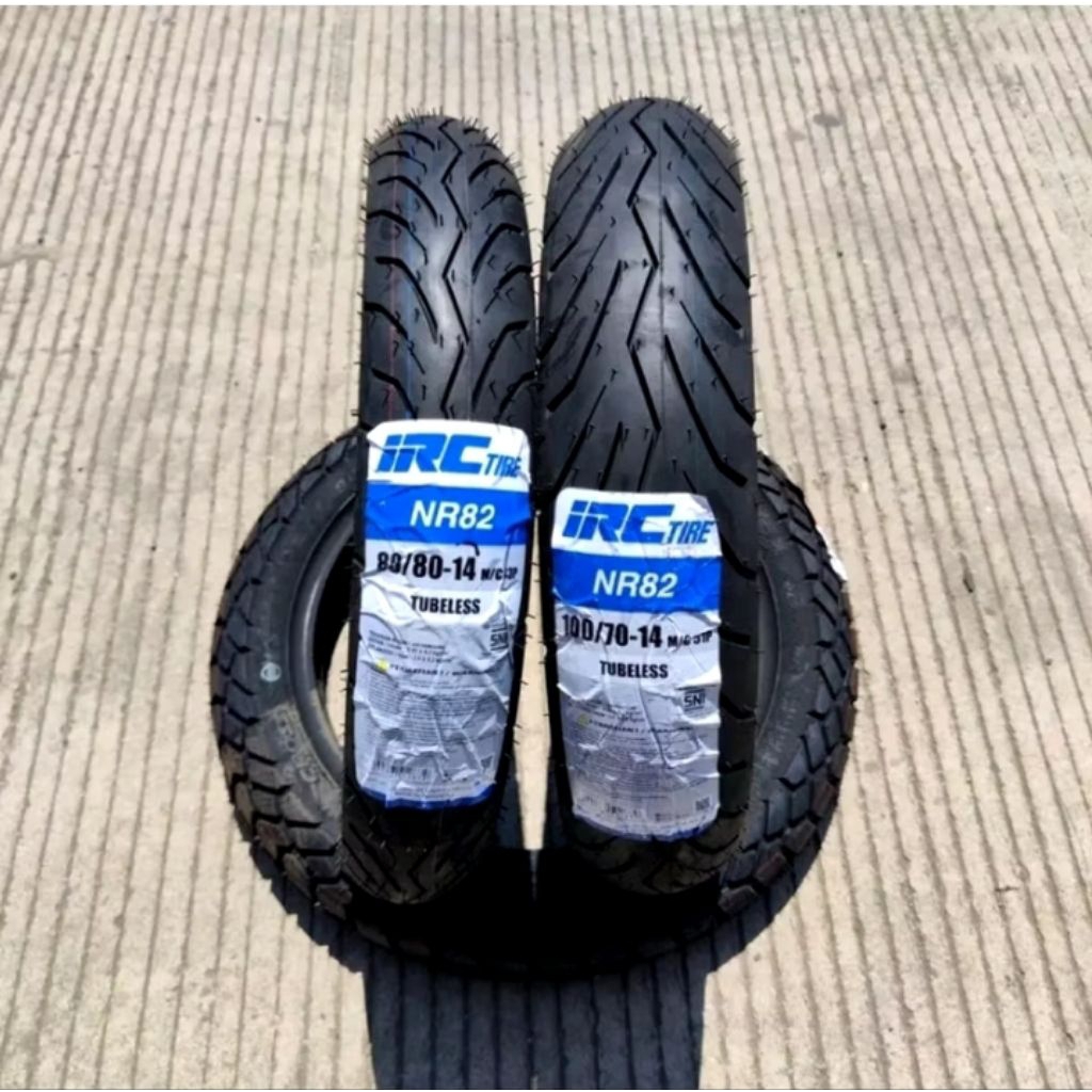 Ban tubles ring 14 merk IRC ukuran 80/80-14 & 100/70-14