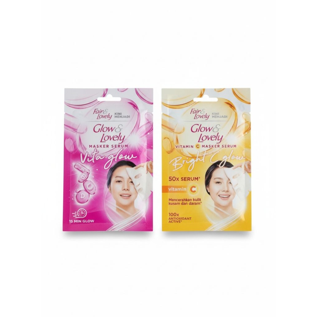 Sheet Mask Fair& Lovely Vita Glow / Bright C Glow - Cerah dan Glowing