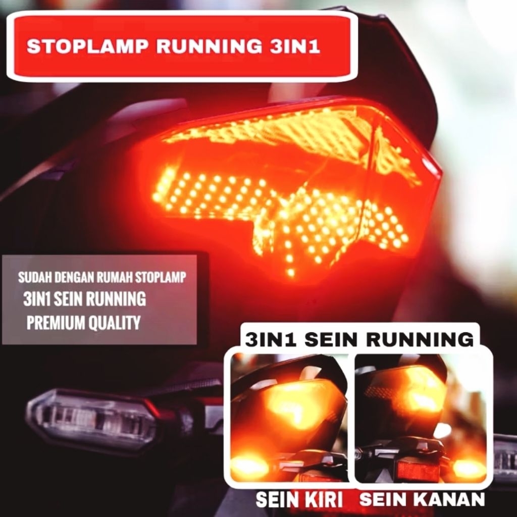 LAMPU STOP RUNNING STOP LAMP RUNNING LED VARIO125 LED NEW VARIO 150 NEW PAPAN STOP ...