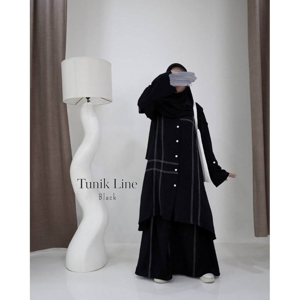 Tunik Line by khizaanah Sunnah| setelan tunik & rok syar'i| tunik rok casual