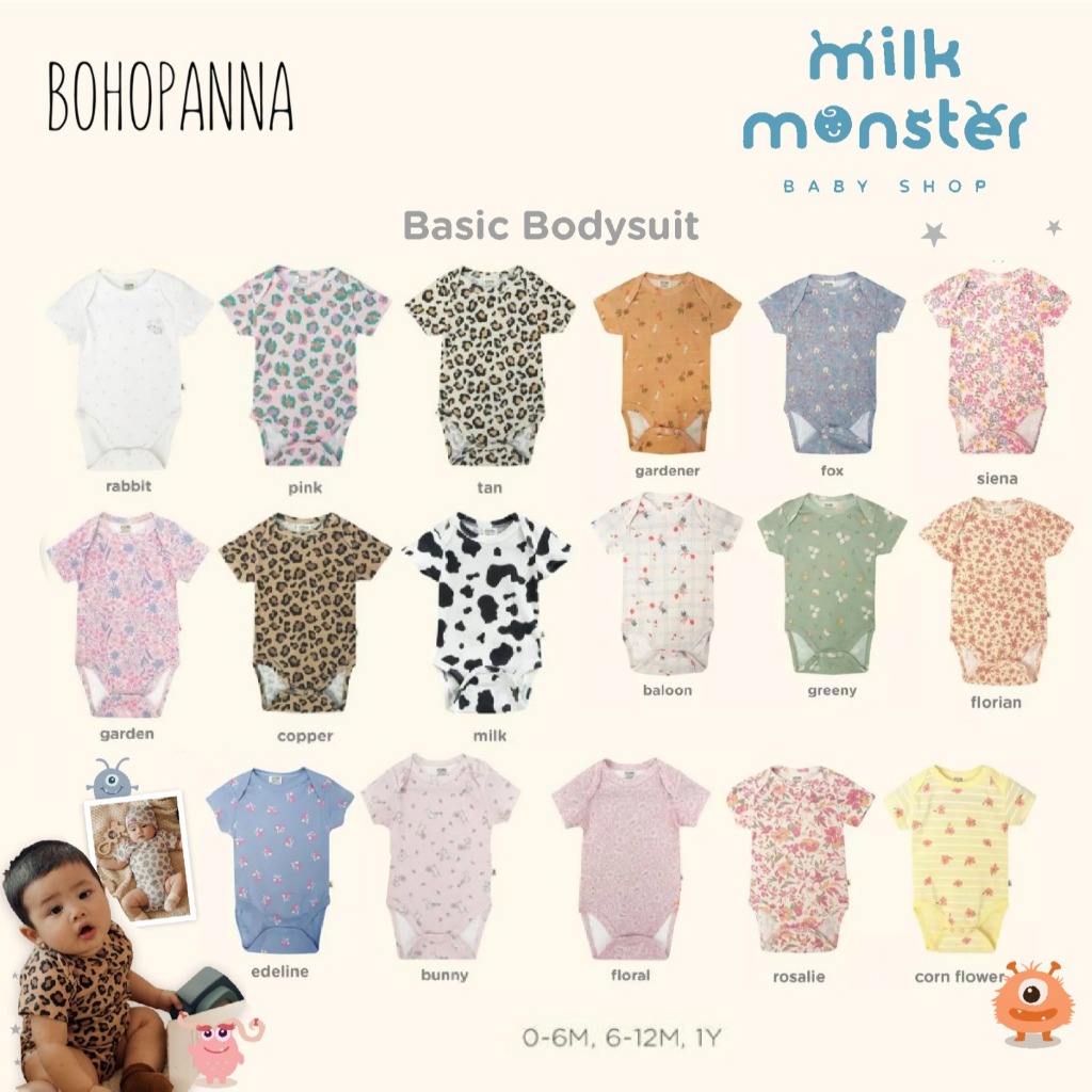 Bohopanna Basic Bodysuit / Baju Bayi / Baju Jumsuit Bayi