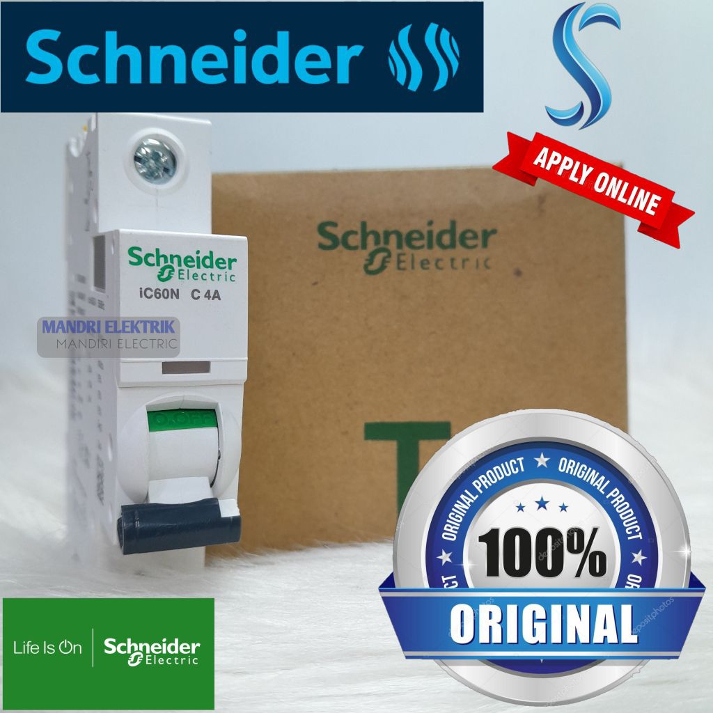 mcb schneider 1phase 4ampere ic60N mcb 1p 4a Schneider original