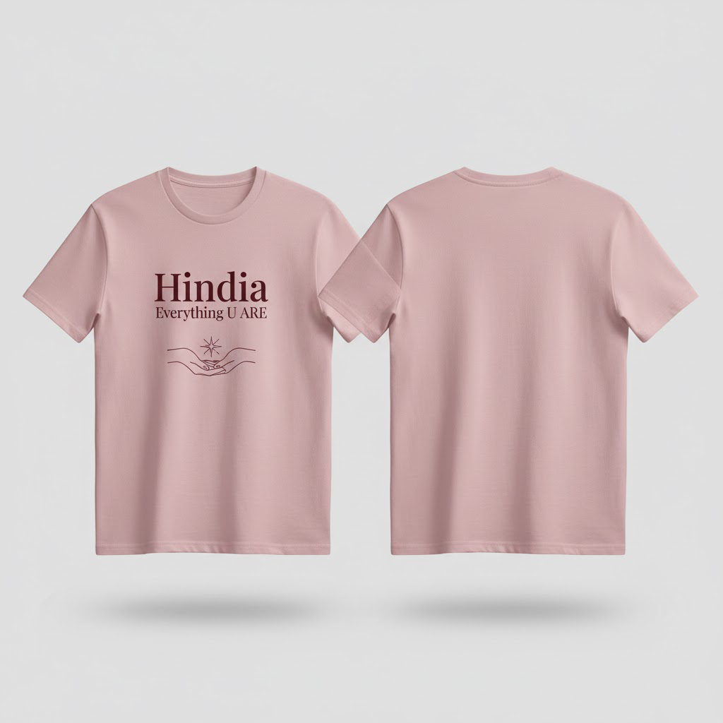 Kaos Hindia Everything U ARE Everything U Are Oversize Cotton Combed 24s Premium Dusty Pink