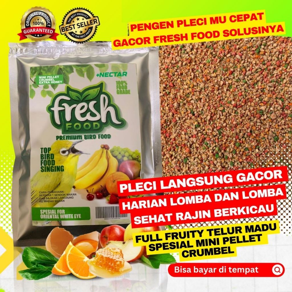 PAKAN PLECI & KENARI CEDE FRESH BUAH BUAHAN