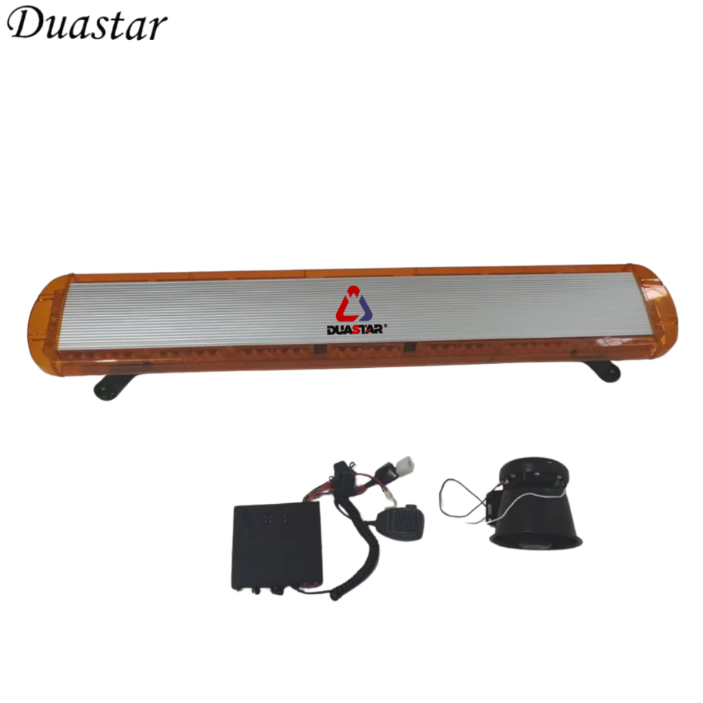 (LAMPU+TOA+AMPLI) Rotary Lamp Lampu Rotator LED Sirine Light Bar 120cm Flash LED Rotari Mobil (80161