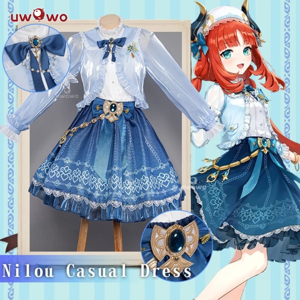Costume Cosplay Uwowo Nilou Samsung Collab, Nilou casual - Dress Nilou Genshin Impact
