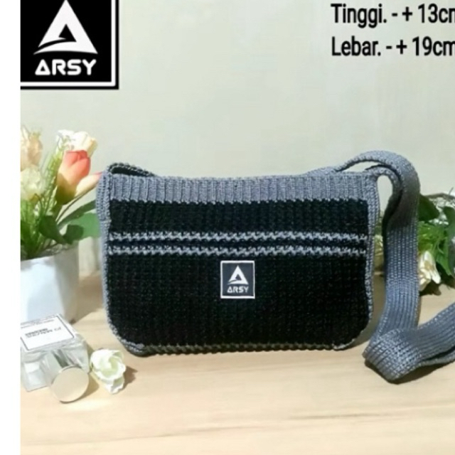 tas rajut slempang wanita model terbaru anyaman original