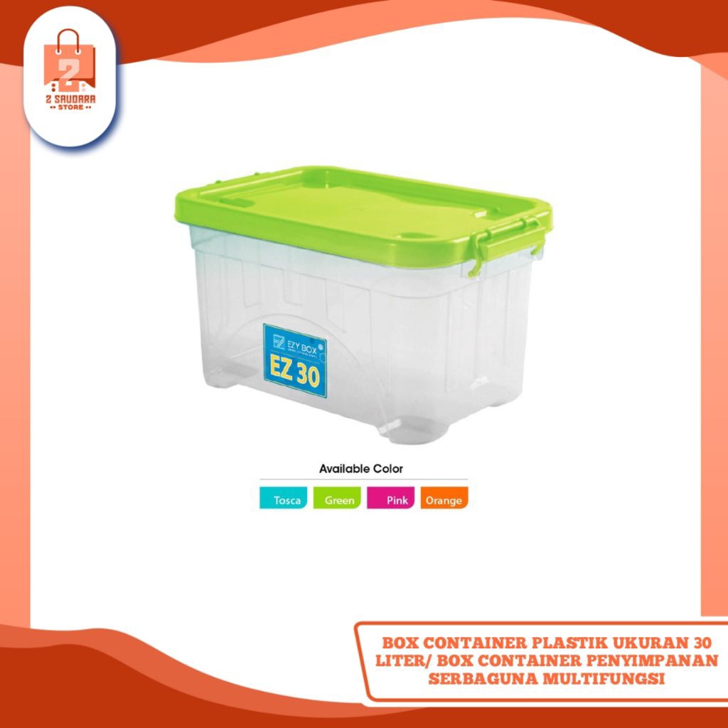 Box Container Plastik Ukuran 30 Liter/ Box Container Penyimpanan serbaguna Multifungsi
