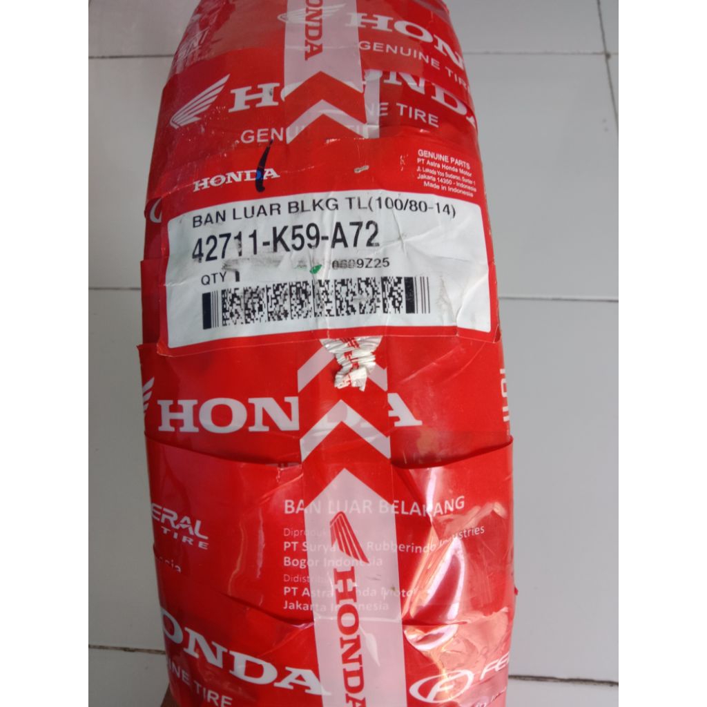 Ban tubeless federal 100/80-14 ban belakang new Vario 125/150