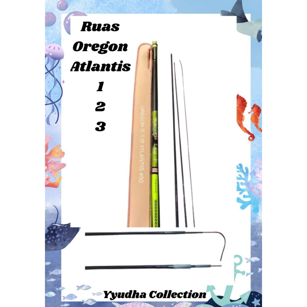 3 Ruas Ujung Joran Tegek Oregon ATLANTIS Cocok Semua Ukuran