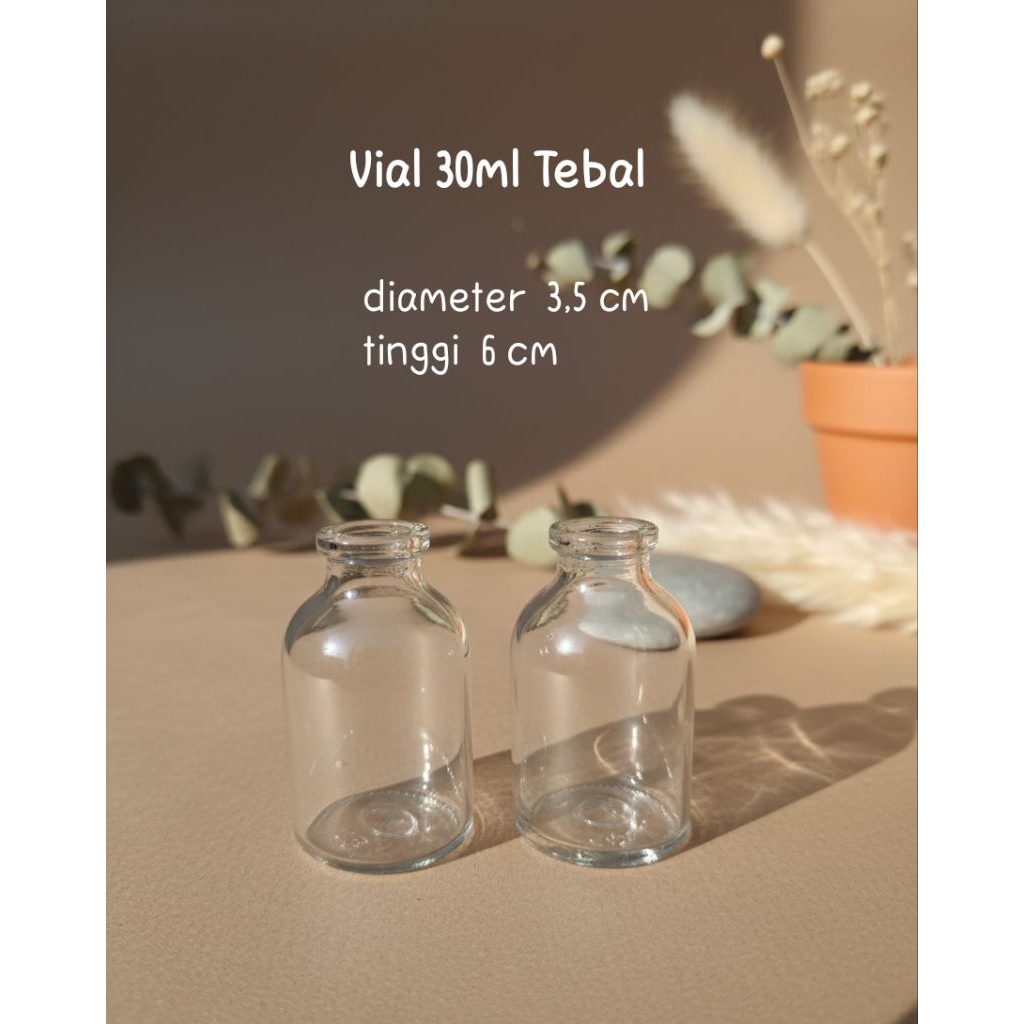 Botol Kaca Vial 30ml Tebal - Botol Parfume 30 ml - Botol Diffuser