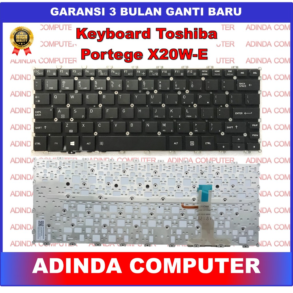 Keyboard Dynabook Portege X20W-E X20W-D X20W D E X20W-D-13 Backlight