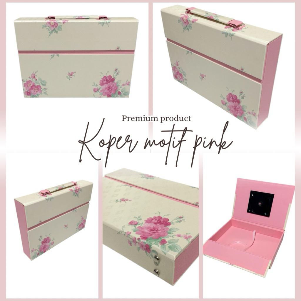 BOX KOPER ALBUM FOTO 20x30 WALLPAPER PINK