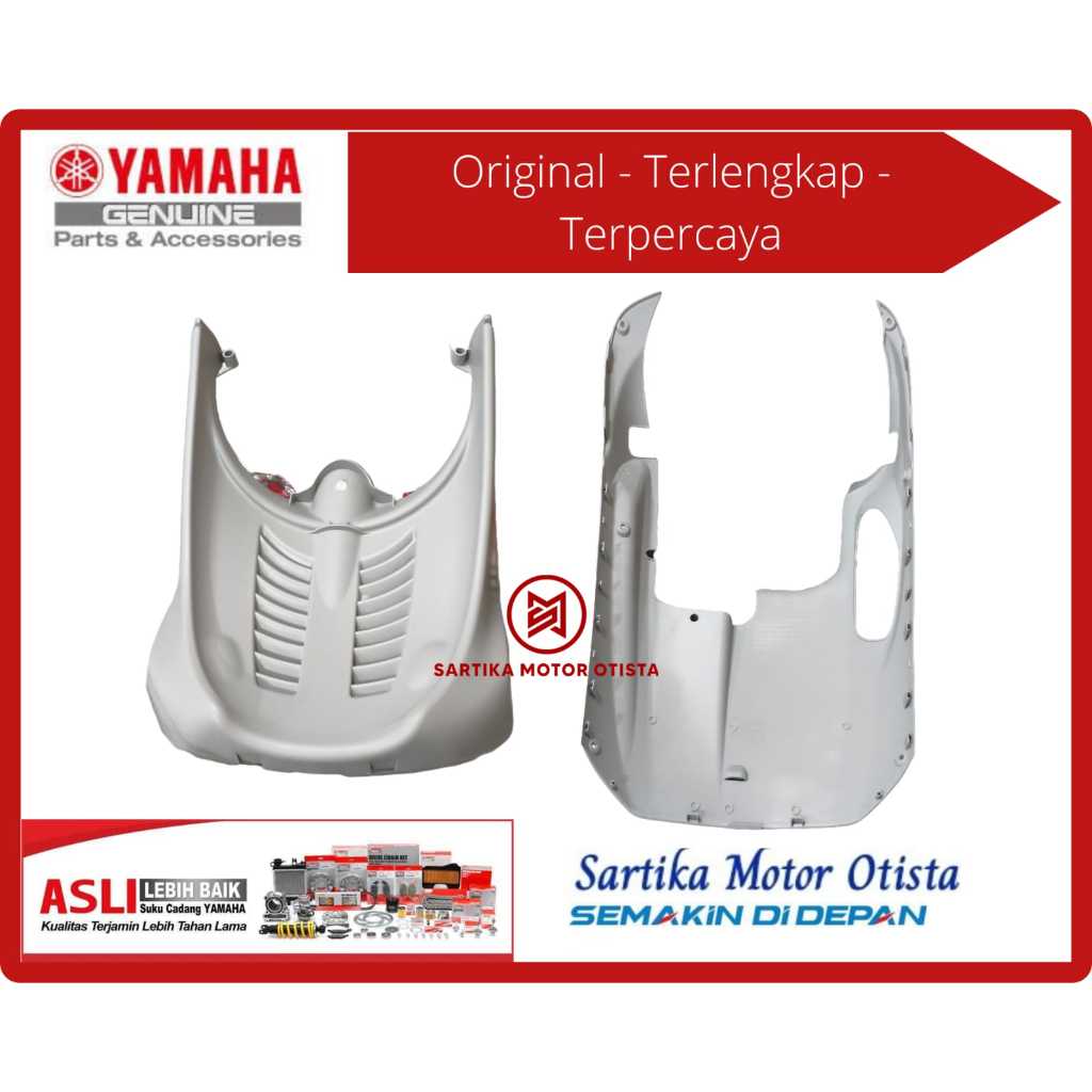 Dek paru dan dek kolong warna silver kompatibel Yamaha Mio Sporty Smile
