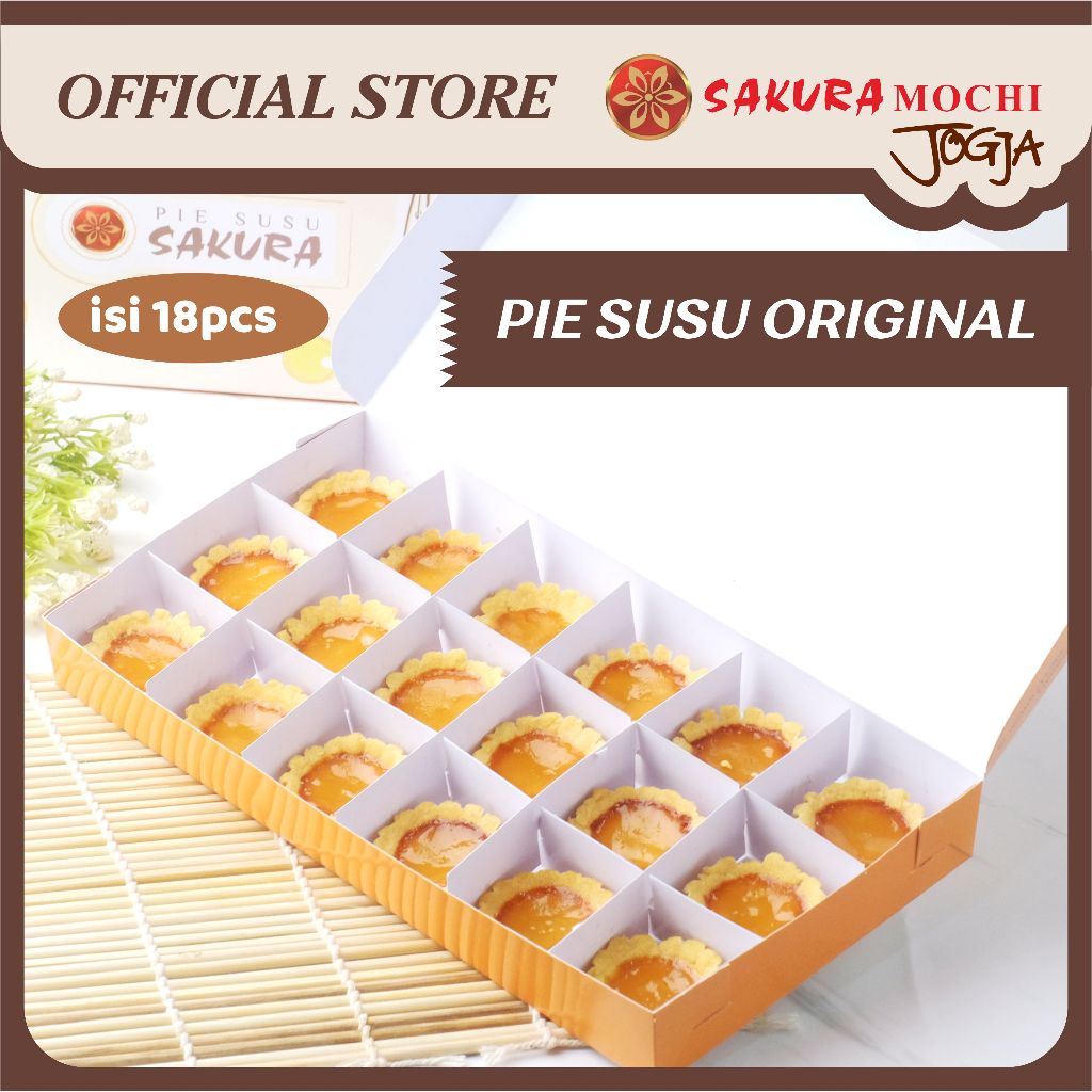 Pie Susu Jogja [ Isi 18 ] pcs Fresh & Lembut | Sakura Mochi