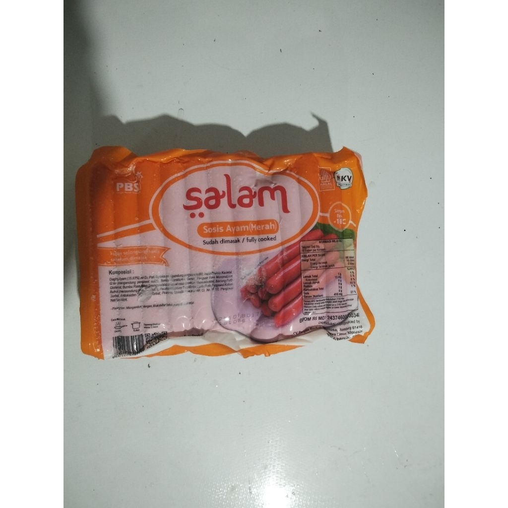 Sosis Merah Ayam Salam 750 gram (isi 32)