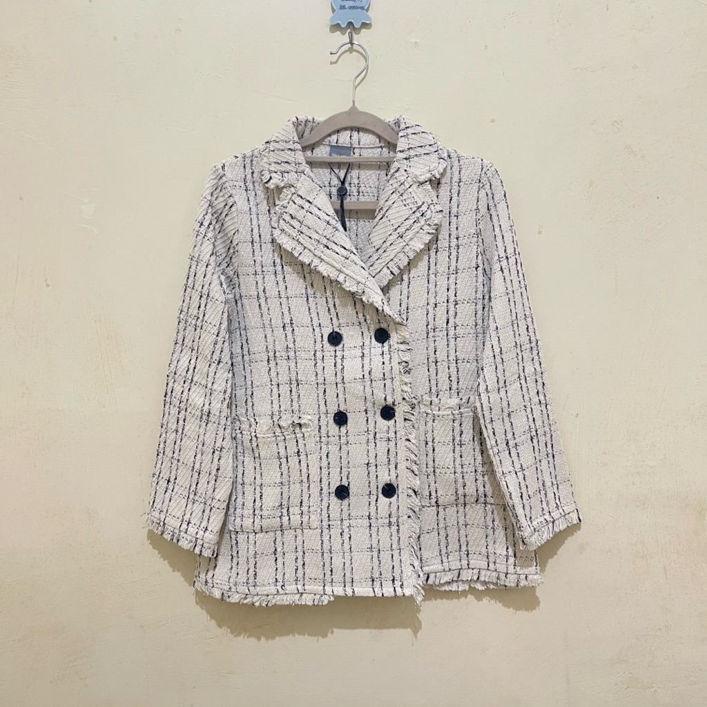 PRELOVED THIS IS APRIL TWEED BLAZER OUTER