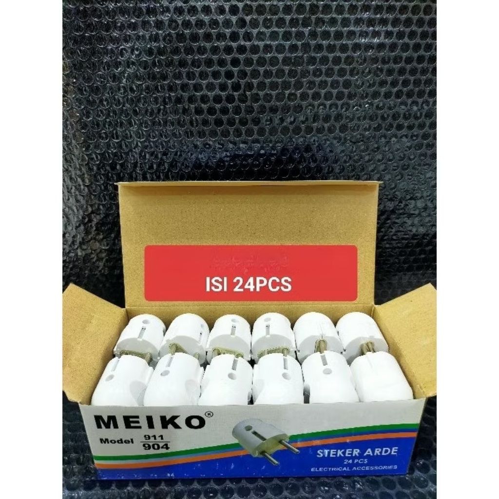 (1PAK ISI 24PCS) Steker Arde Steker Bulat MEIKO