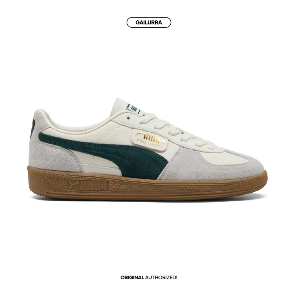 Puma Palermo Leather Warm White Green Terrain Original