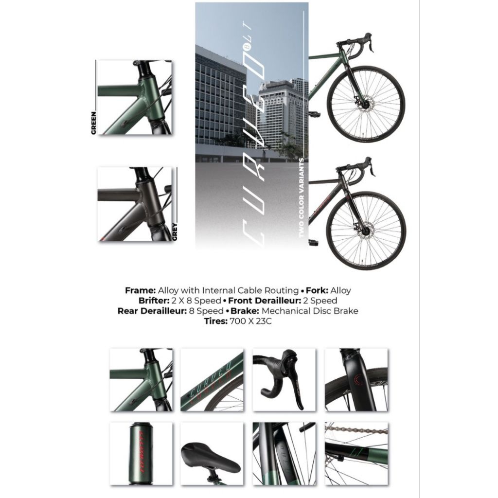 SEPEDA BALAP ROAD BIKE / GRAVEL / HYBRID ELEMENT CURVED LT / MONTREAL / GRD / FRC 38 / FRC 50 EVO CR