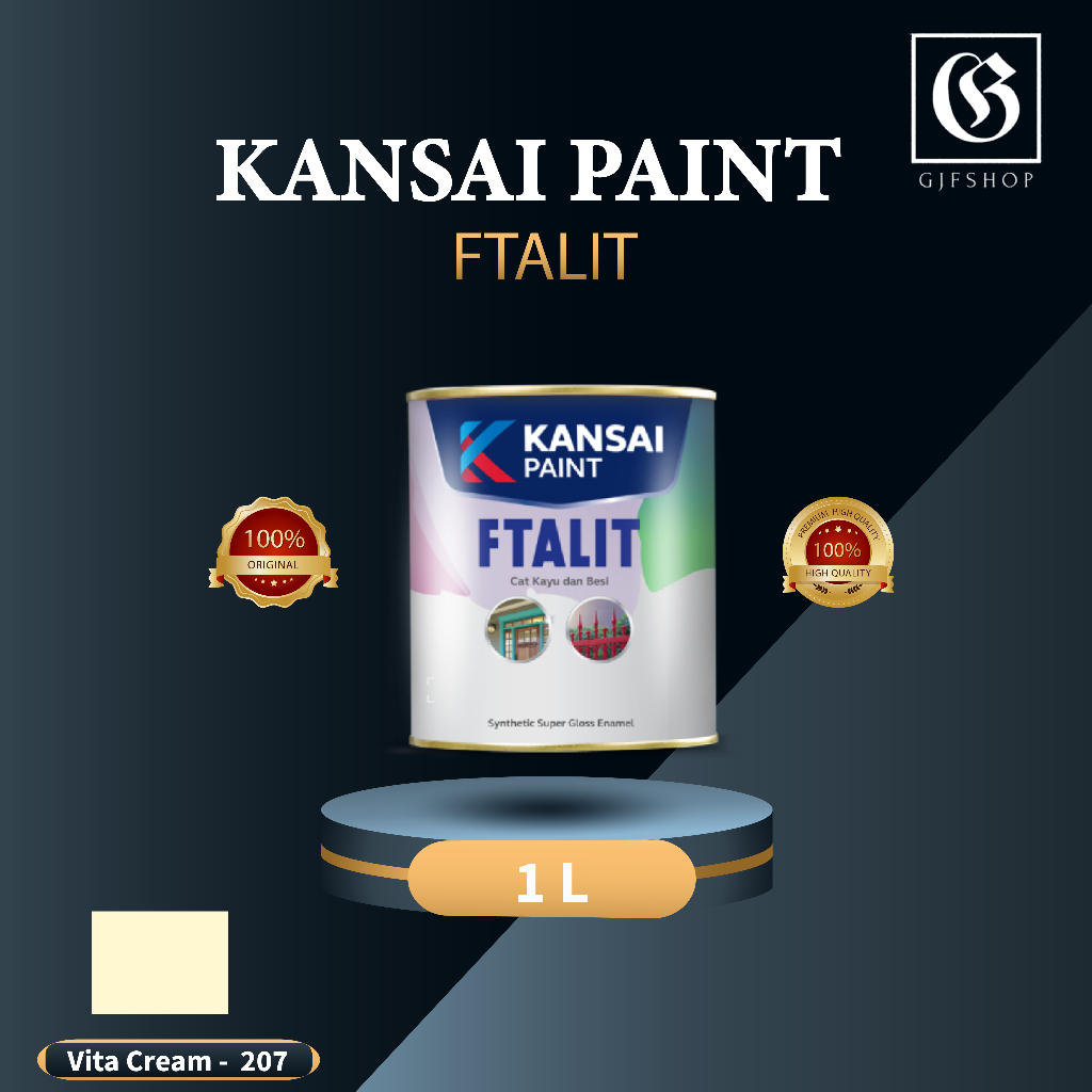 Cat Minyak Besi Kayu Ftalit Kansai Paint 207 Vita Cream 1kg