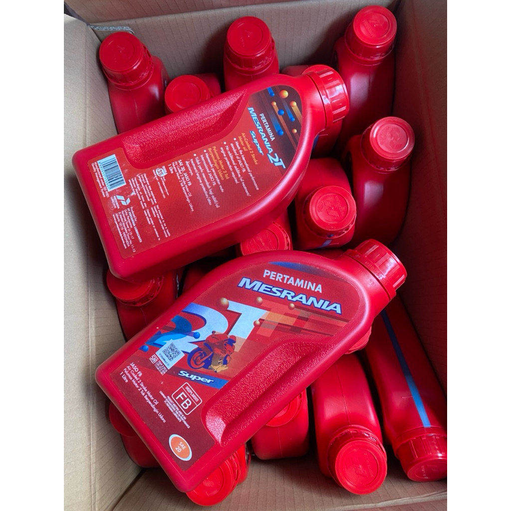 Oli Samping Mesran 2-Tak 1 Liter SAE 20 - Oli Mesin Motor 2 Tak Berkualitas